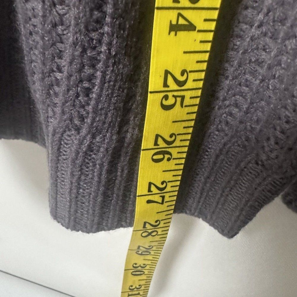 Terra & Sky Womens Sweater Purple Gray V Neck Swirl Knit Classy Fall Color 2X - Picture 7 of 7